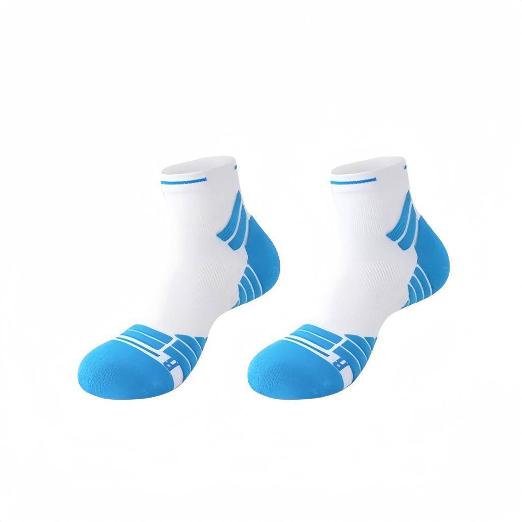 Men's Anti-Odor Marathon Running Socks - Spring/Summer Mid-Calf, Thickened Towel Bottom, Sports/Hiking, Long Distance/Basketball