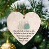 Friendship Christmas Ornaments W/ Inspirational Quotes Sea Glass Heart Christmas Tree Hanging Ornaments for Friends Home Decor