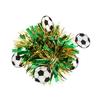 Flor de Pulso com Tema de Futebol Pulseira de Pom Pom de Líder de Torcida Flor de Dança Bola de Flores para Eventos de Futebol Dia do Jogo Lembrancinhas de Festa