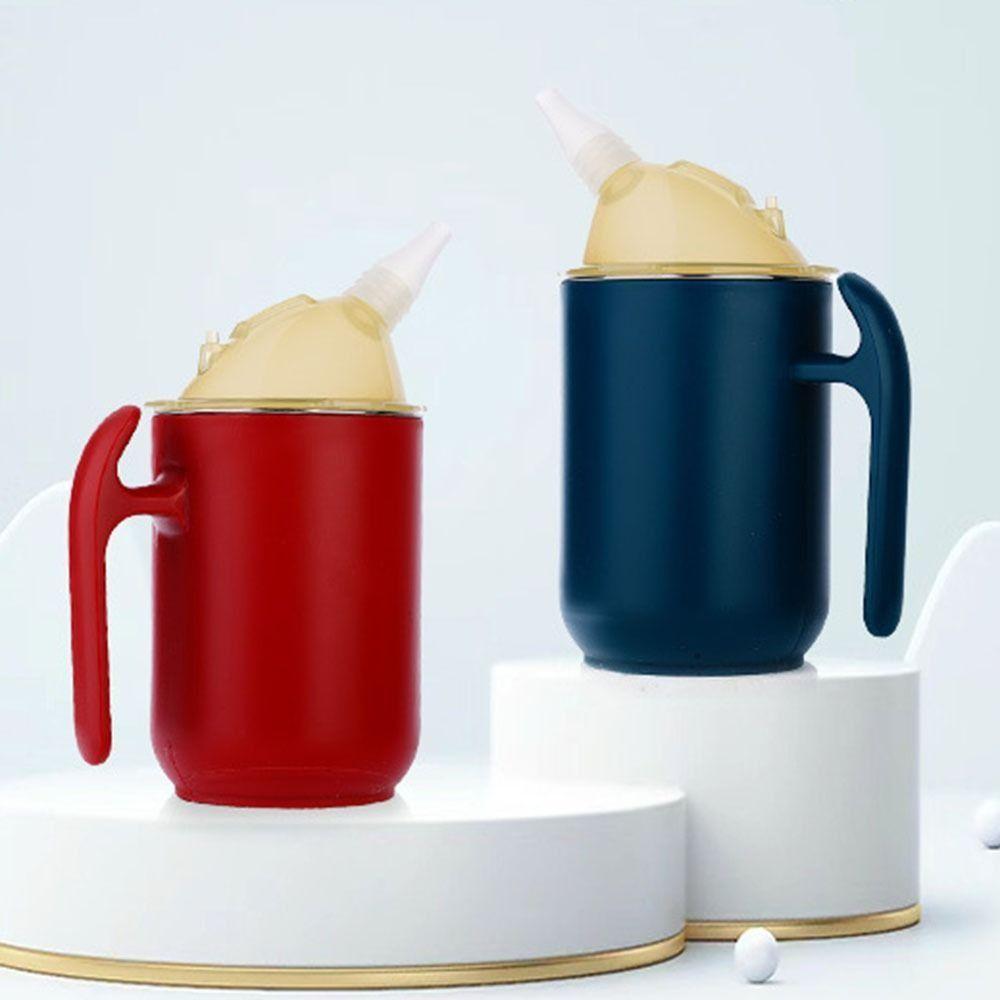 with Straw Adult Sippy Cups 400ml Feeding Cup for Patients Elderly Drinking Cups Clinical Nursing