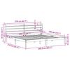 Solid Wood Bed without Mattress White 200x200 cm Pine Wood