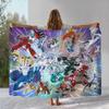 Kawaii Pokemon Pikachu Cartoon Flannel Blanket,Ultra Soft Warm Plush Throw for Home Bedroom Bed Sofa Cover Office Camping Gift