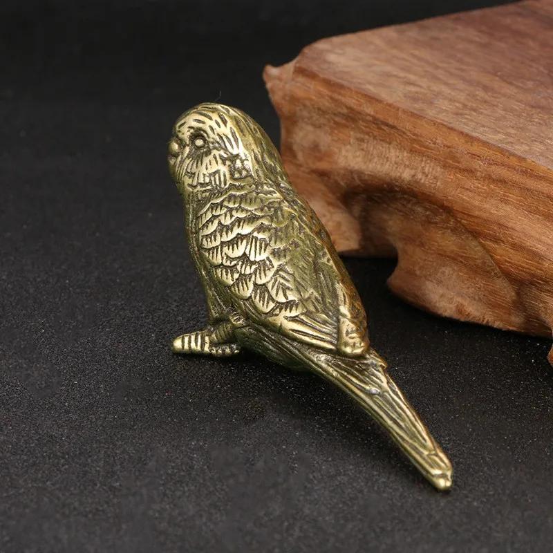 Messing Massiv Elster Statue Desktop Mini Handgefertigtes Ornament Zuhause Moderne Kunst Dekoration Zubehör Tier Vogel Statue Dekoration