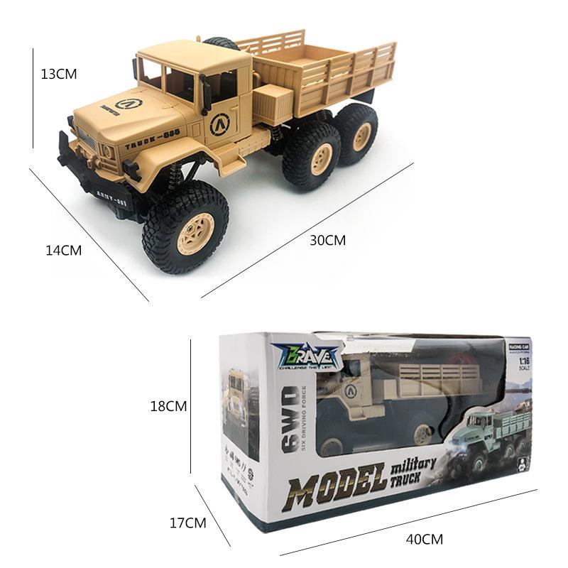 Large Remote-Control Off-Road Military Truck: High-Speed 4WD Climbing Toy for Kids