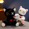 Juguete de Peluche de Gato de Humor de 25 cm Serie Oscura Rellena Gótico Lolita Animal de Peluche Peluche de Gato Regalo de Cumpleaños Juguetes Para Decoración de Habitación de Niños