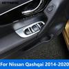 For Nissan Qashqai 2014-2018   Matte Ide Door Armrest Window Lift Switch Cover Trim Interior Accessories Car Styling