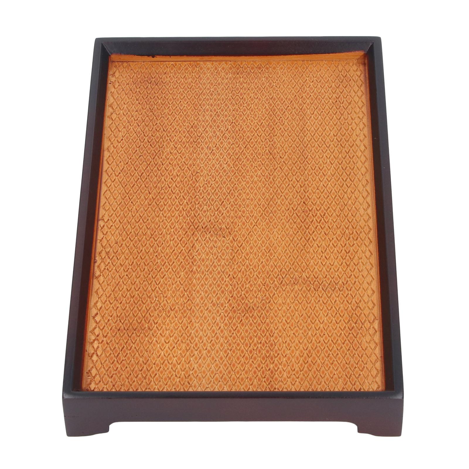 

30 X 19cm Rectangular Tea Tray Multifunctional Easy Cleanup Retro Style Coffee Serving Tray for Home