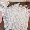 Summer White Woven Floral Lace Hair Scarf Wraps Women Retro Triangle Headscarf Hat Travel Photo Headband Hair Accessories
