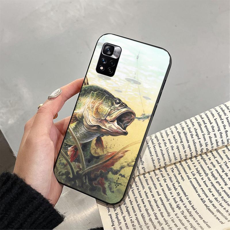 Bass Fish Fisherman Phone Case For Xiaomi Redmi Note 13 12 Pro 11S 11 10 Pro 10S 12S Redmi 10 9C 13C