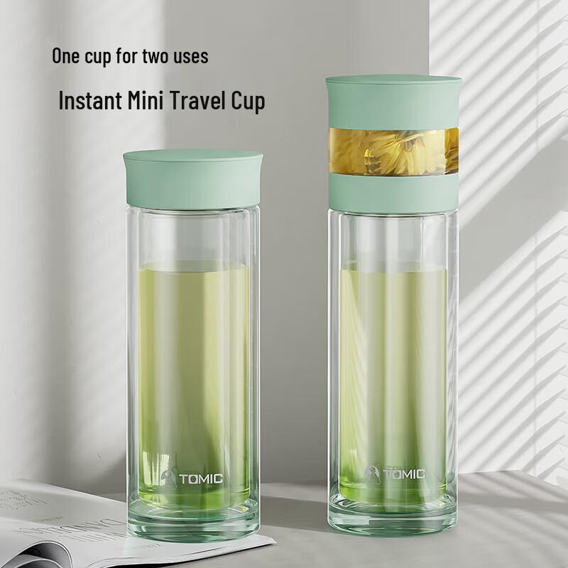 Temec Double-Layer Glass Tea Infuser Bottle