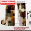 Set Of 2 Flat Printing Curtains Without Rod Abstract Color Blocks Design Holiday April Fools Is Day Printed Versatile Curtain Polyester