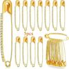 5Pcs Silver Rhinestone Safety Pins Sweater Shawl Clips Women Brooch Pins Jewelry Making Supplies For Clothes Hats Shawl