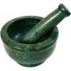 Mortar and Pestle Set, Kharad, Masher Spice Mixer Okhli and Musle Kharal for Kitchen 4 Inches, Green Colour