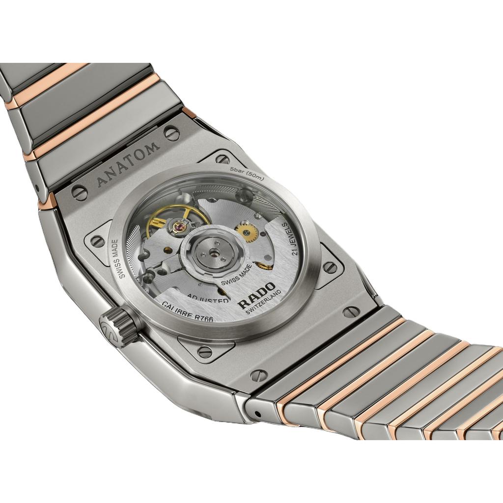 RADO radar Anatom series automatic mechanical movement 50 meters waterproof unisex PVD coated case ceramic stainless steel PVD coated strap R10203102