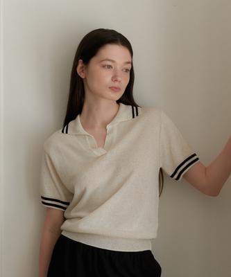 YUPPE Line Collar Knit_Beige