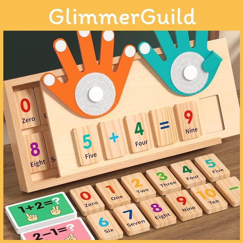 Wooden Finger Counting Math Toy For Early Childhood Education With Addition And Subtraction Practice