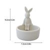 Lovely Candle Stand Ceramic Rabbit Tealight Holder for Easter and Everyday Use Decorative Candlestick