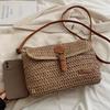 Grass Retro Messenger Bag Large Capacity Summer Beach Bag Leisure Woven Straw Crossbody Bag  Summer