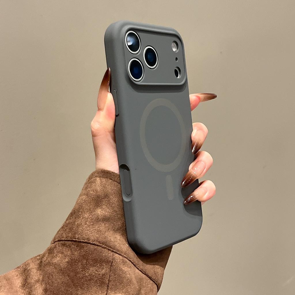 New Magnetic Liquid Silicone Case for Apple IPhone 17 Pro Max, Full-coverage Skin-feel Protective Case for IPhone 16