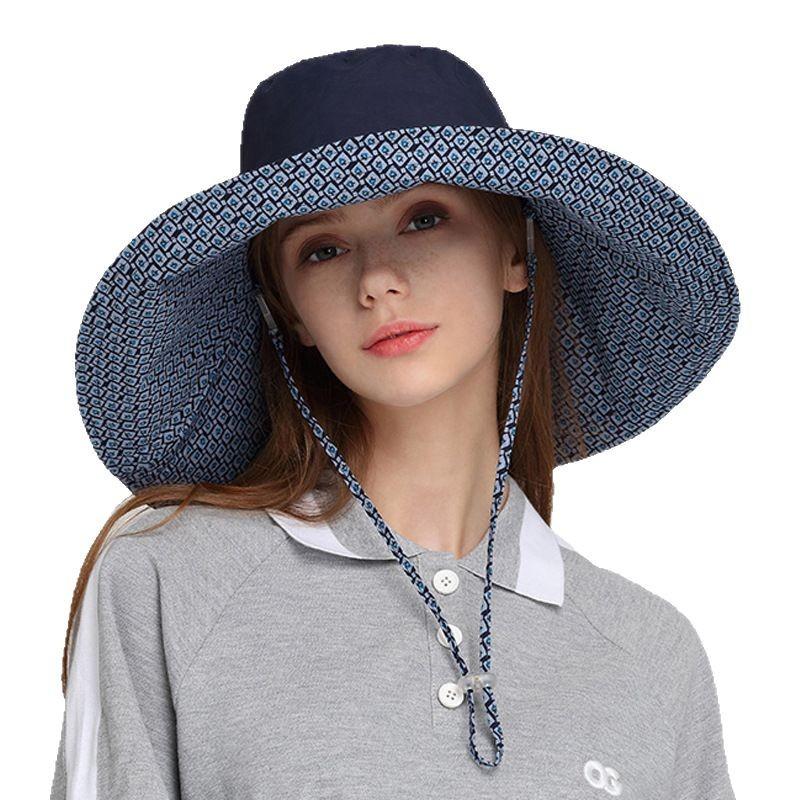 Hat women's spring and summer sunshade sun hat temperament anti-ultraviolet bucket hat