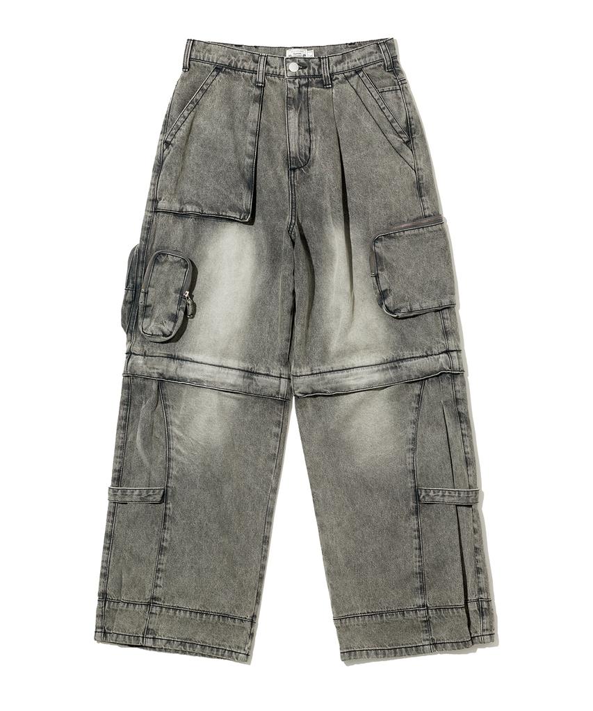 BIG UNION Twoway Pocket Pants / Black Denim