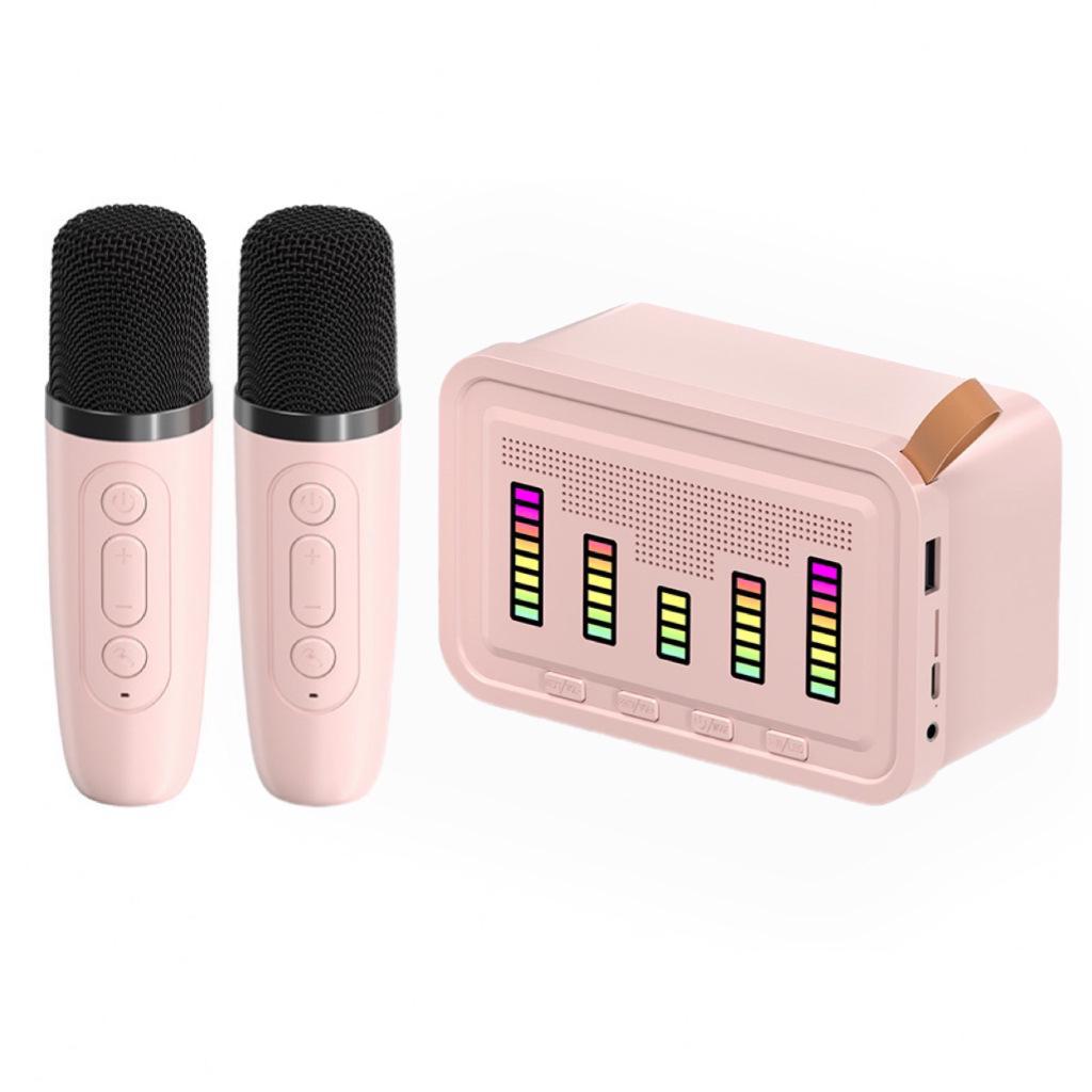 Q7 Ασύρματο Bluetooth Ηχείο & Μικρόφωνο με Φώτα - Φορητό Υπαίθριο Ηχείο Καραόκε