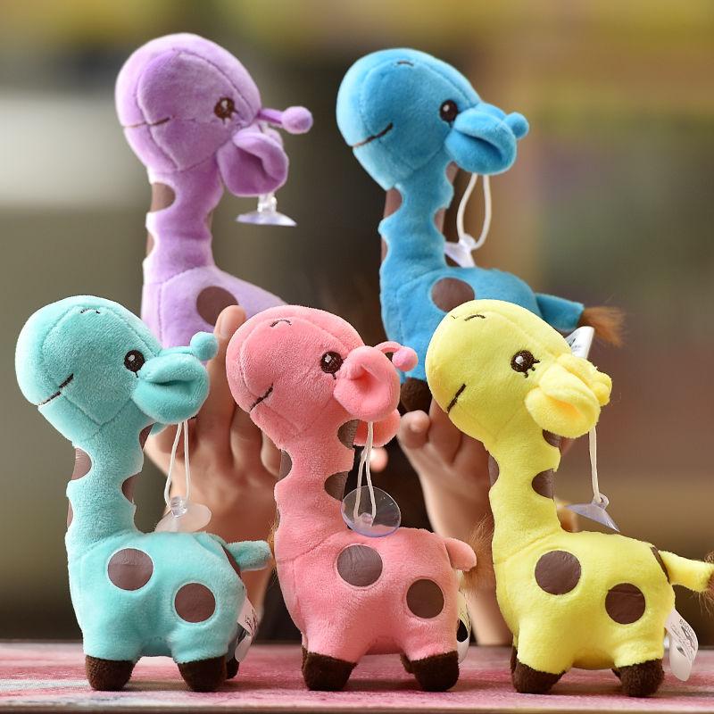 Giraffe Plush Doll Cartoon Soft Deer Pendant Toy Doll Color Birthday Christmas Gift for Kids
