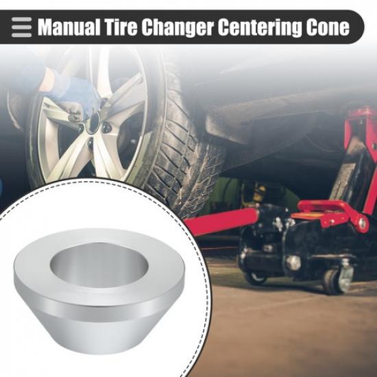Universal Manual Tire Changer Centering Cone for Car Truck Metal Silver Tone