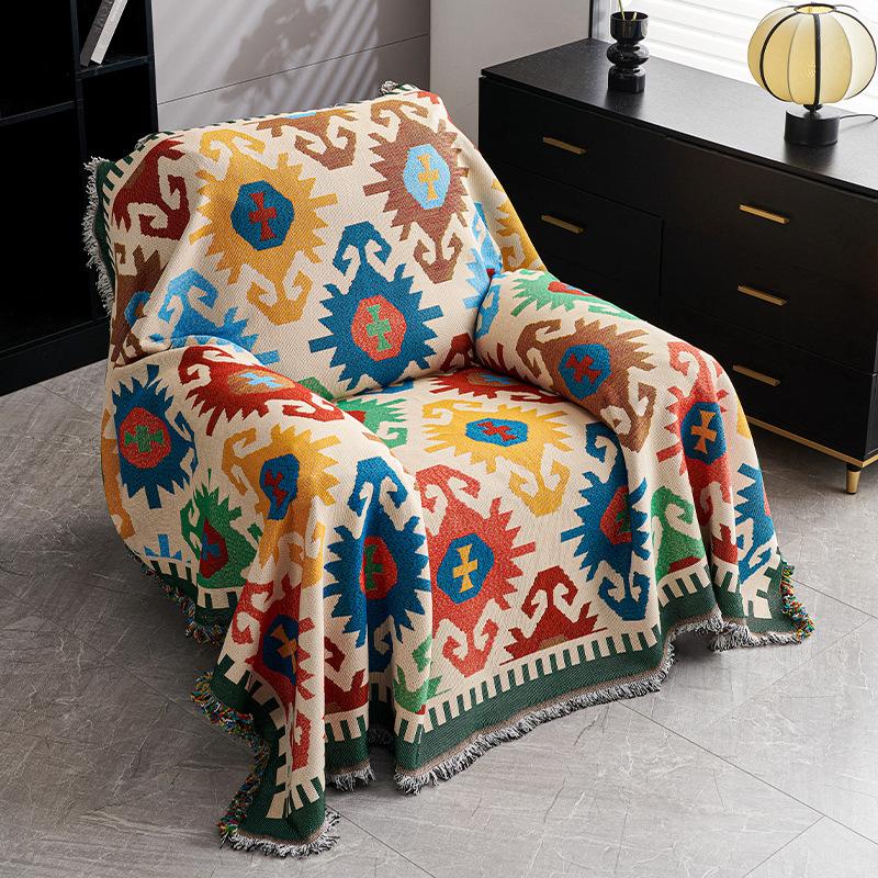 

Knitted Recliner Sofa Towel Nordic Ins Style Cover Cloth Full Cover Sofa Cushion Cover Blanket Universal for All Seasons 130x180cm