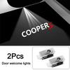 For Mini DF01Led HD Car Door Logo Welcome Light Projector Lamps Accessories For MINI Cooper S Works JCW R55 R56 R50 R53 R60 R61 F54 F55 F56.
