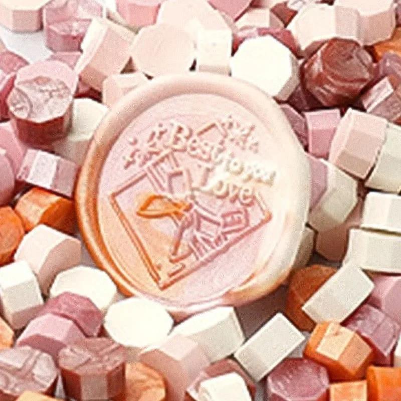 100 Stück Wachsdruckperlen Wachslack für Siegel Lacksiegelstempel für Kartenherstellung Retro Wachssiegel zum Versiegeln von Stempeln Gold Hochzeit Geburtstag