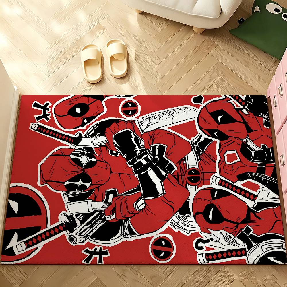 Cute-D-deadpool-S Carpet Bathroom Anti-slip Mat Door Mat Home Decoration Mat Entrance Door Mat Scratch-resistant Door Mat