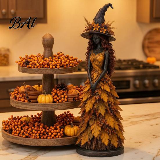 Cadouri Tematice Vrăjitoare Sezoniere Figurină de Toamnă, Statuie de Halloween, Decor de Masă de Toamnă, Decorare Raft Statuete Colecționabile pentru Șemineu