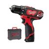 Perceuse-visseuse 12V Milwaukee M12 BDD-201 + Batterie 2 Ah + Chargeur + Coffret - MILWAUKEE - 4933479439