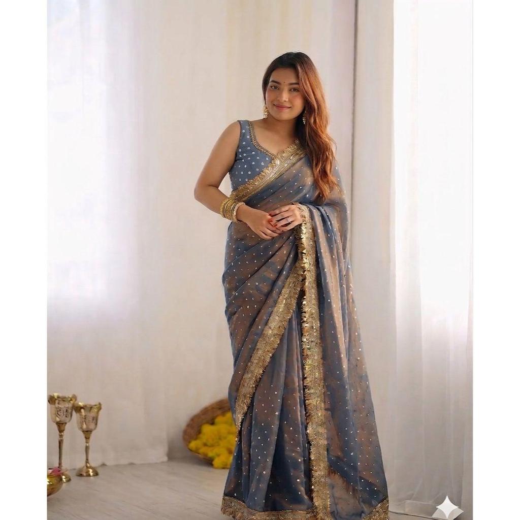 Designer 5 Colour Soft Silk Saree with 1000 Butti & Lace Border – Elegant Traditional Party Wear Collection