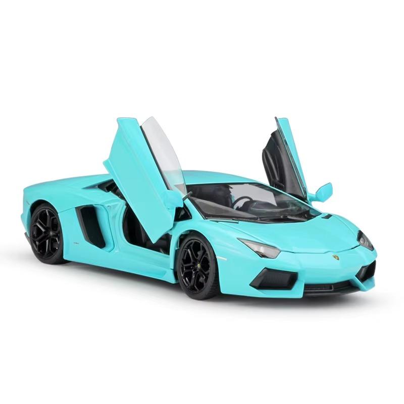 WELLY Diecast 1/24 Model Car Lamborghini Aventador LP700-4 Race Car Sports Car Metal Alloy Toy Car for Children Gift Collection