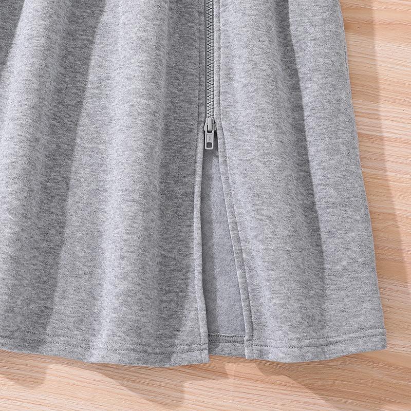 Dívčí šaty Dětské oblečení Podzimní móda Nášivka s písmenem Stojáček Dlouhý rukáv Svetr Sportovní šaty