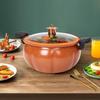 8L Micro Pressure Cooker, Pumpkin-Shaped Non-Stick Pressure Pot with Transparent Lid, Small Gas Pressure Cooker for Home