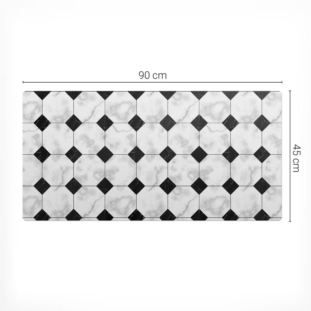 Durable Gaming Mat Geometric Tile Pattern 90x45 Cm