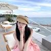Summer pink suspender neck dress women's loose fat mm seaside dress sleeveless seaside piece clothes