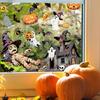 9 Sheets Halloween Window Stickers, Double Side Window Clings Decals for Party Decoration, Indoor & Outdoor Home Decor, Halloween Decorations,
