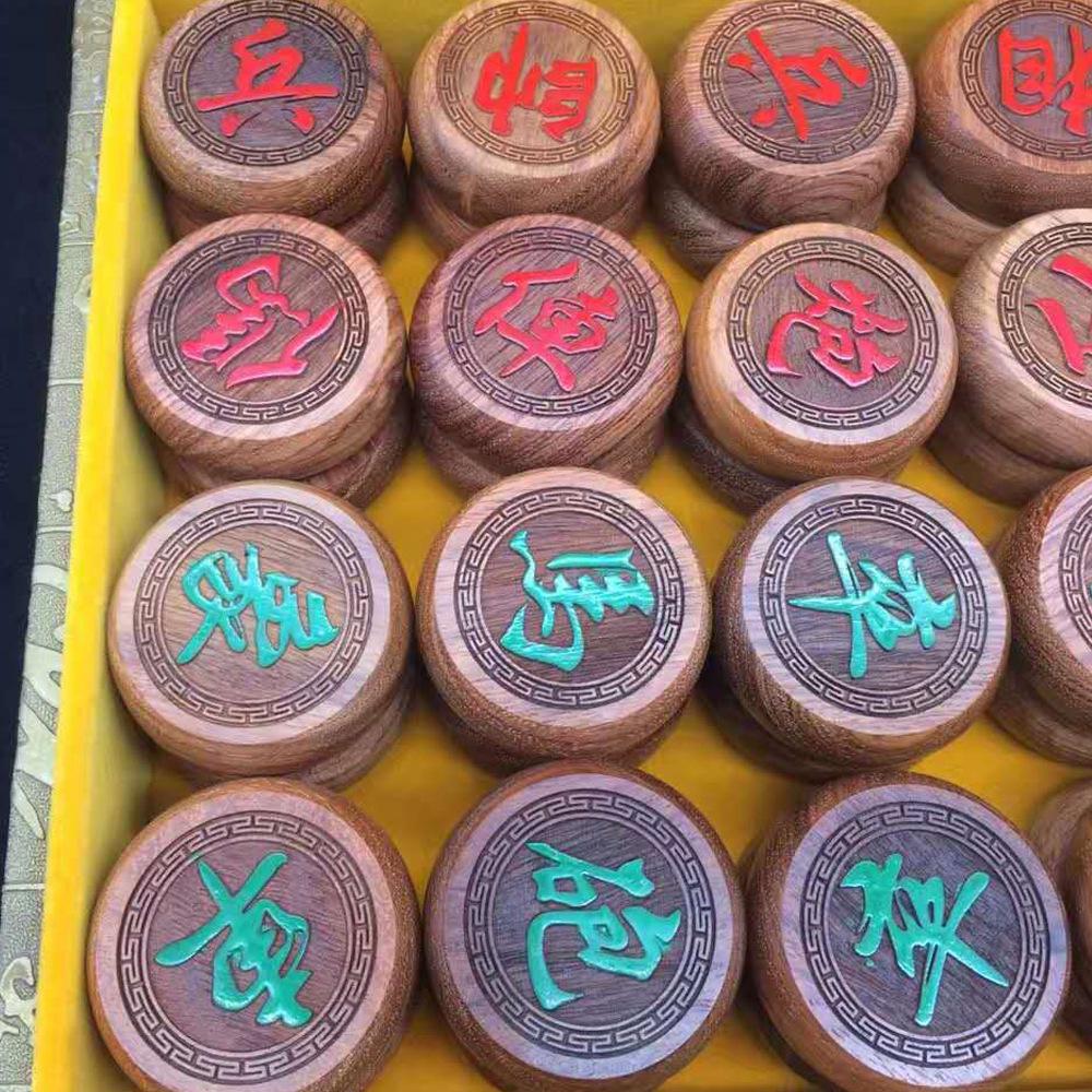 Red Rosewood Golden Silk Chess Rosewood Classic Chess Wooden Crafts