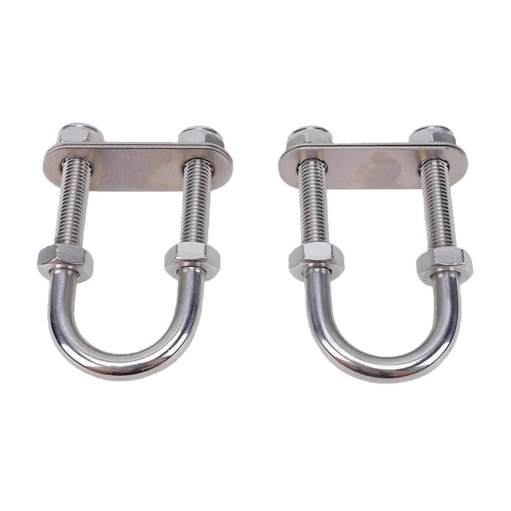 2PCS Boat U Bolts Stainless Steel Marine Boat Stern Bow Eye Tie Down U Bolts Rigging