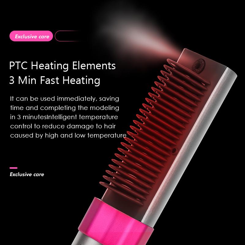 KSKIN KD382 Wireless Electric Hair Straightening Comb 6 Gears Temperature 135-200 for Different Types of Hair and Styling Requirements