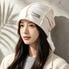 Street niche ins show face small plain pile hat spring and autumn versatile temperament fashion bag head knitted cold hat