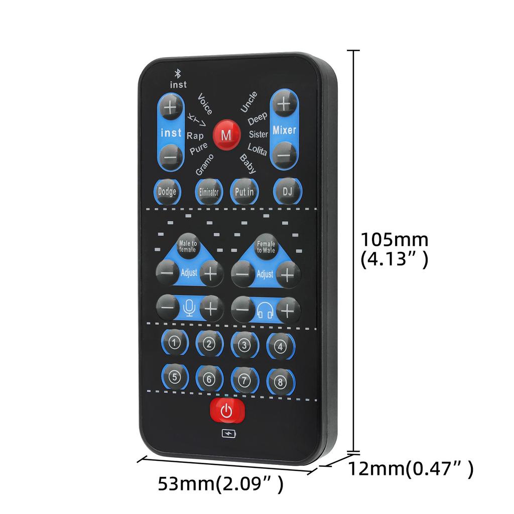 Voice Changer Device Multi Languages Karaoke Function Universal Portable Sound Changer Card Fine Tuning for Live Direct Seeding