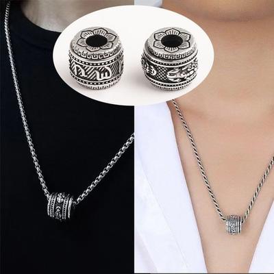 Přívěsek pro štěstí, modlitba za šestiznakovou mantru, unisex náhrdelník pro štěstí, odhánění zlého, buddhistická modlitba za otevření podniku, modlitba