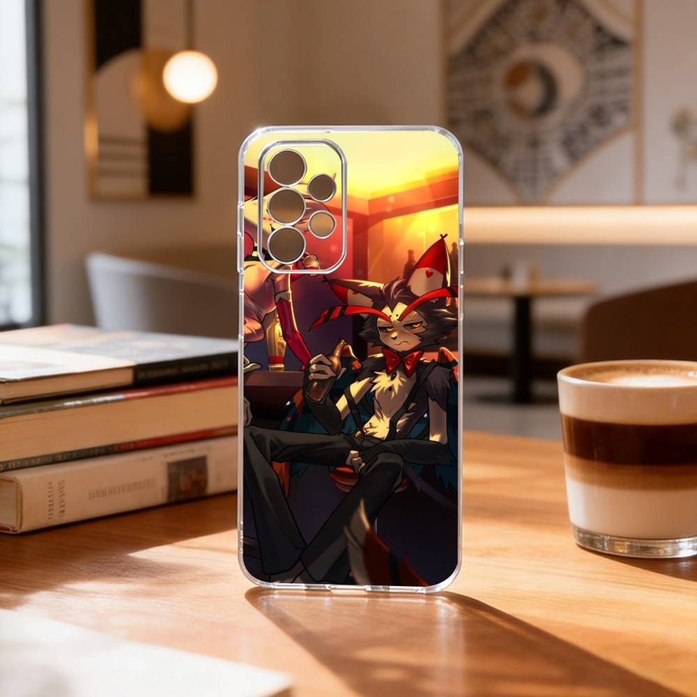 Hazbin Hotel Husk  Phone Case Transparent Silicone Soft For Samsung S25,S24,S21,S22,S23,S30,Ultra,S20,Plus,Fe