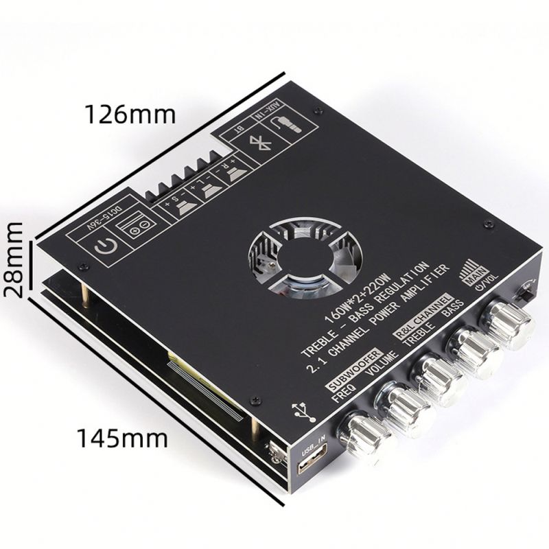 ZK-HT21 Digital Power Amplifier Board 2.1 Sound Channel TDA7498E Heavy High and Low Tones 2