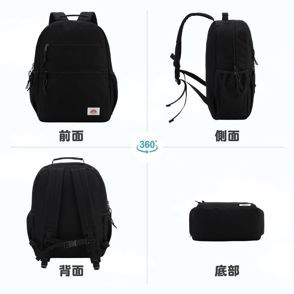 VASCHY Kids Lightweight Backpack for Girls and Elementary and Junior High School and Perfect for Black Backpack, Boys, Students, Kindergarten,